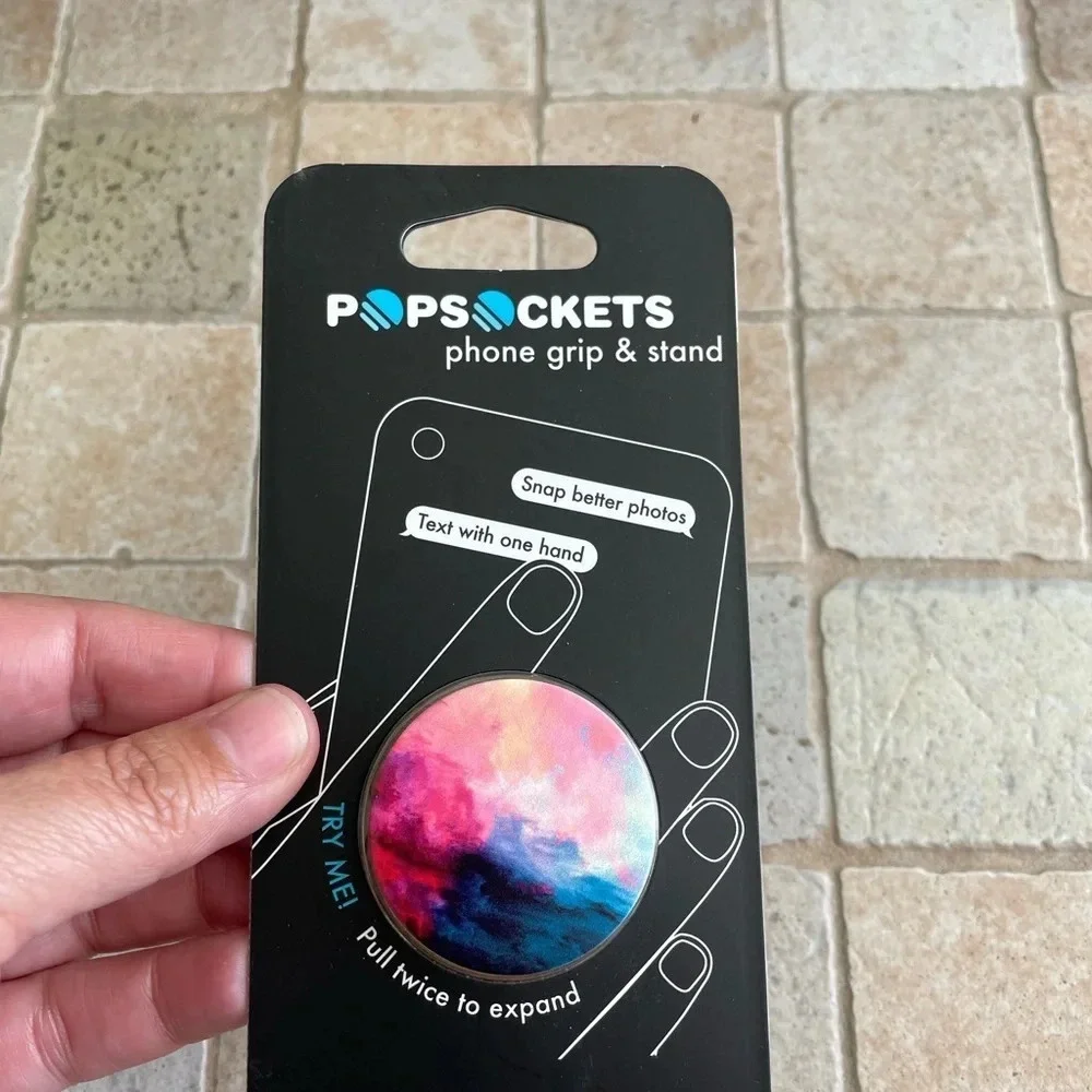 NWT Popsockets PopGrip: Phone Grip and Phone Stand Black or Cascade Water